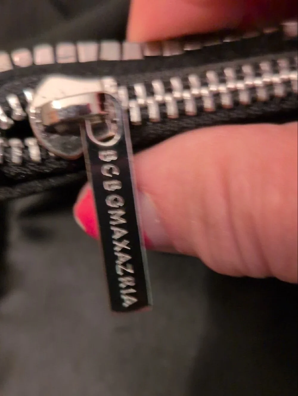 BCBG MaxAzria Black Embellished Scarf with Pink and Silver Accents